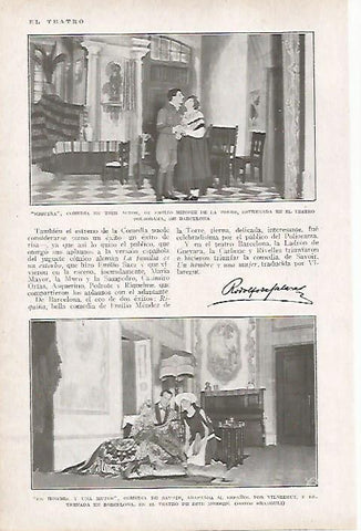 LAMINA BLANCO Y NEGRO 8179: Riquiña estreno en el Poliorama de Barcelona