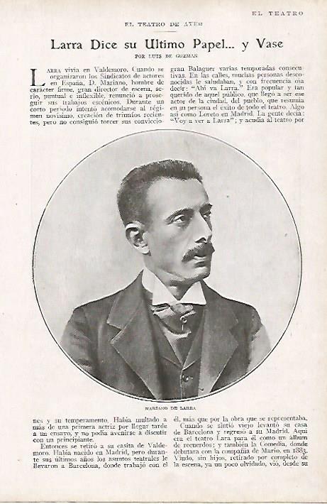 LAMINA BLANCO Y NEGRO 8181: Mariano de Larra