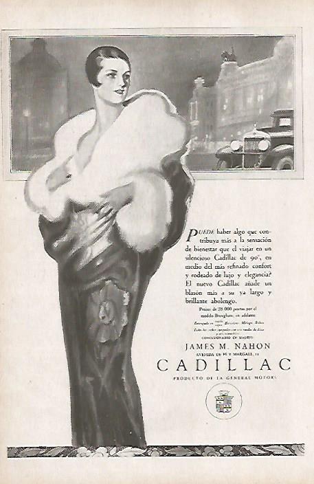 LAMINA BLANCO Y NEGRO 8184: Publicidad de Cadillac