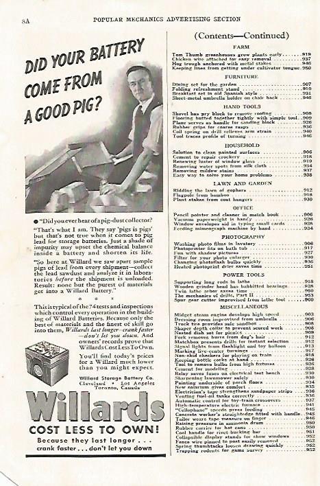 LAMINA 8194: Publicidad de Willards