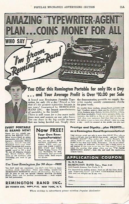LAMINA 8201: Publicidad de Remington Rand Inc.