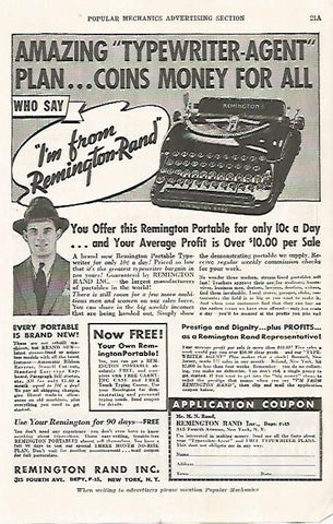 LAMINA 8201: Publicidad de Remington Rand Inc.