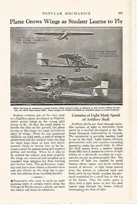 LAMINA 8223: Plane grows wings as student learns to fly