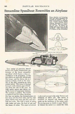 LAMINA 8255: Streamline Speedboat Resembles in Airplane