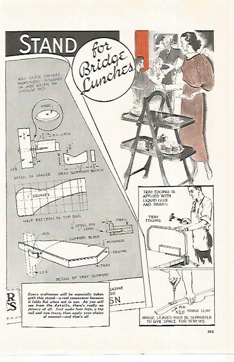 LAMINA 8267: Stand for bridge lunches