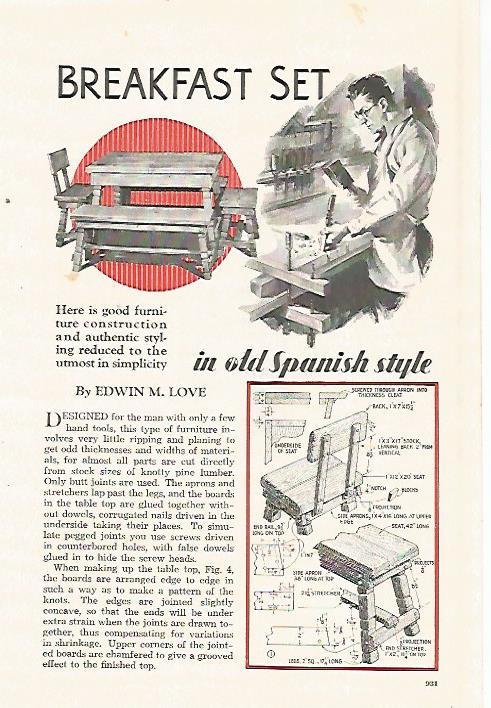 LAMINA 8277: Breakfast Set in old spanish Style