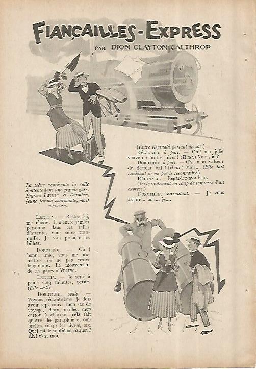 LAMINA 8336: Fiancailles - Express de Dion Clayton Calthrop