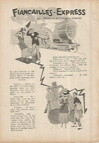 LAMINA 8336: Fiancailles - Express de Dion Clayton Calthrop