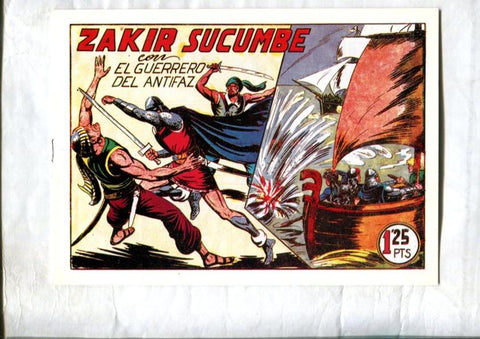 Facsimil: El Guerrero del Antifaz numero 121: Zakir sucumbe