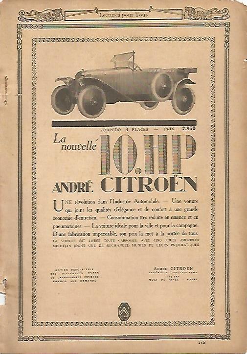 LAMINA 8356: Publicidad de Andre Citroen