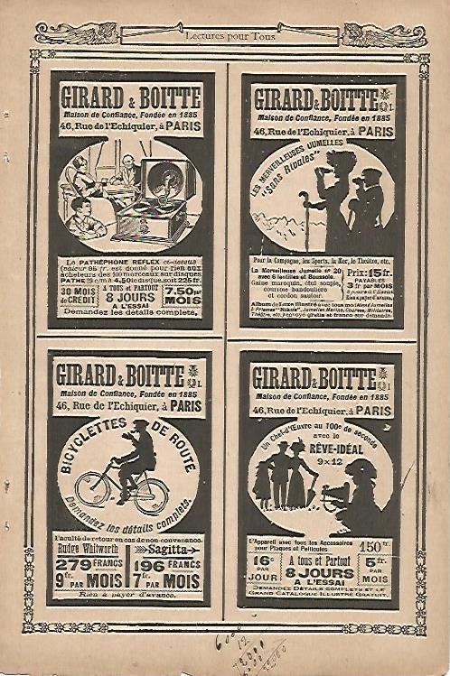 LAMINA 8391: Publicidad de Girard & Boitte