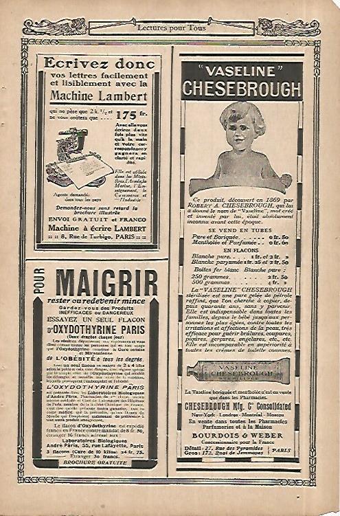 LAMINA 8431: Publicidad de Vaseline Chesebrough