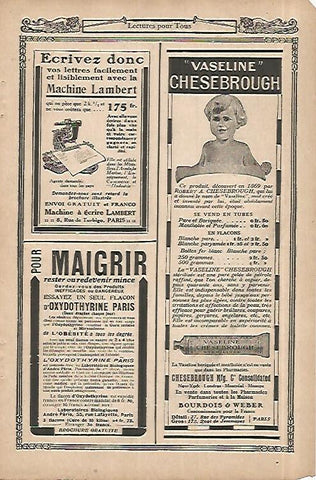 LAMINA 8431: Publicidad de Vaseline Chesebrough