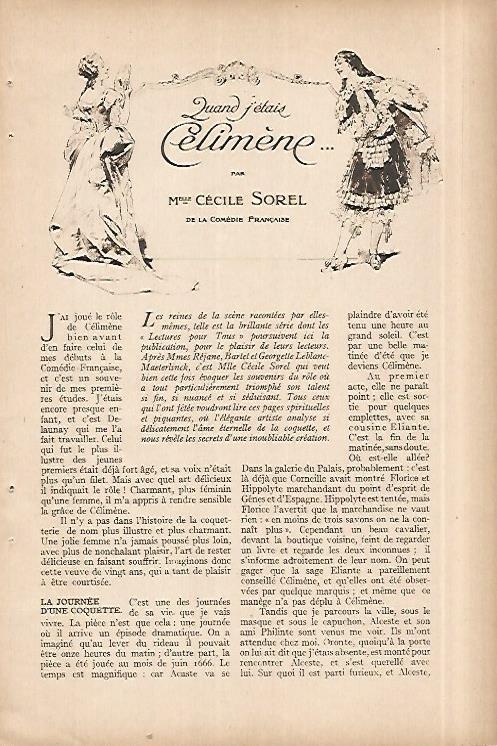 LAMINA 8458: Comedie Francaise por Lelong