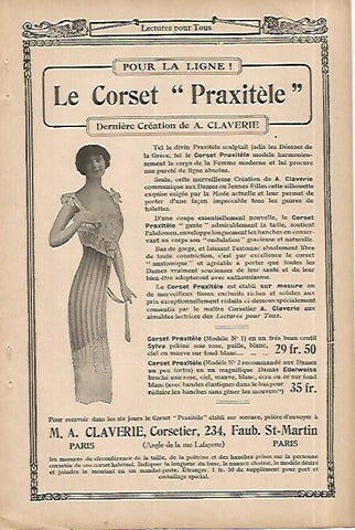 LAMINA 8488: Publicidad de Le Corset Praxitele