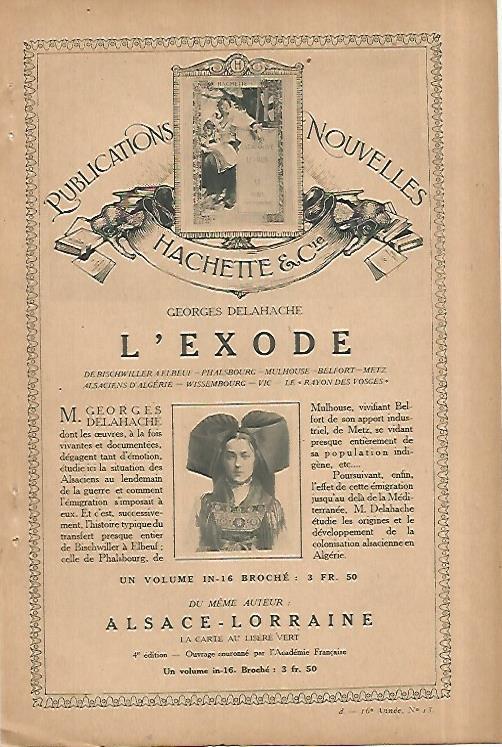LAMINA 8491: Publicidad de L Exode de G. Delahache