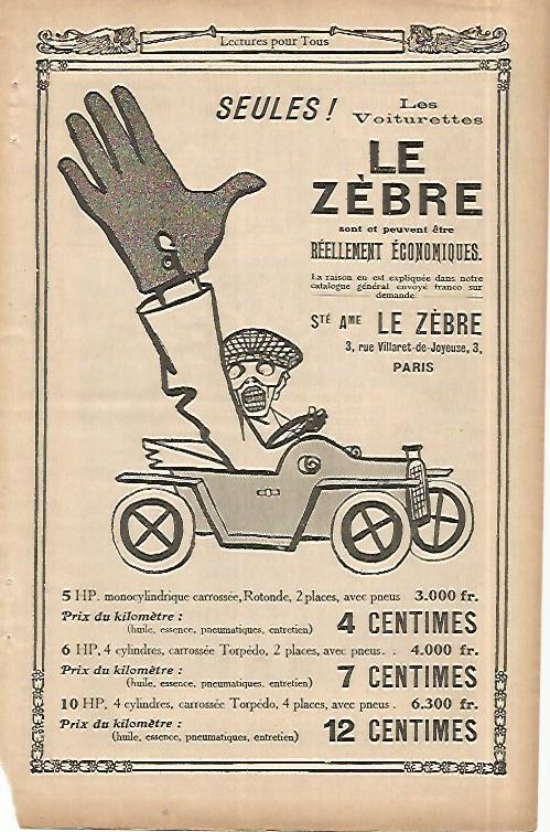 LAMINA 8500: Publicidad de Le Zebre