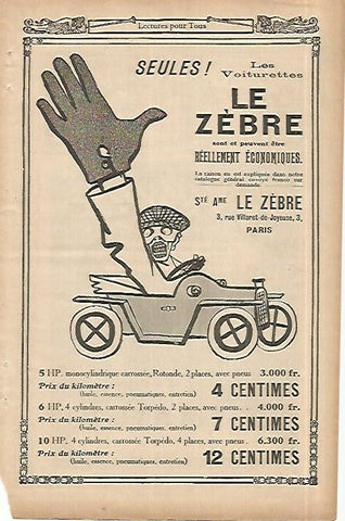 LAMINA 8500: Publicidad de Le Zebre