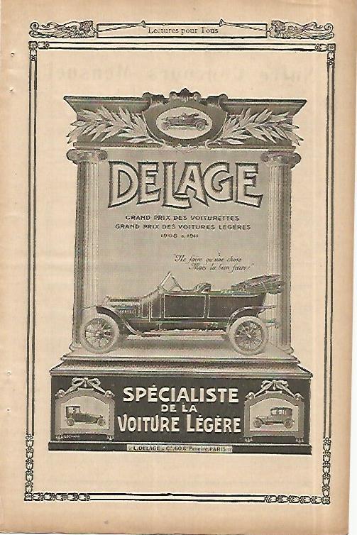 LAMINA 8502: Publicidad de Delage