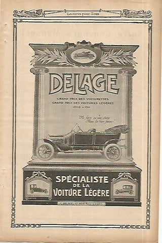 LAMINA 8502: Publicidad de Delage
