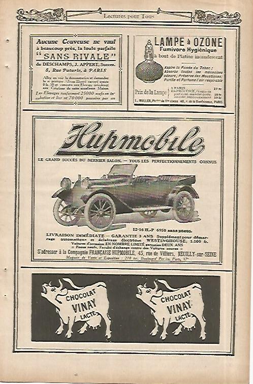 LAMINA 8503: Publicidad de hupmobile