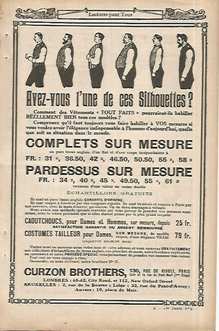 LAMINA 8505: Publicidad de Curzon Brothers