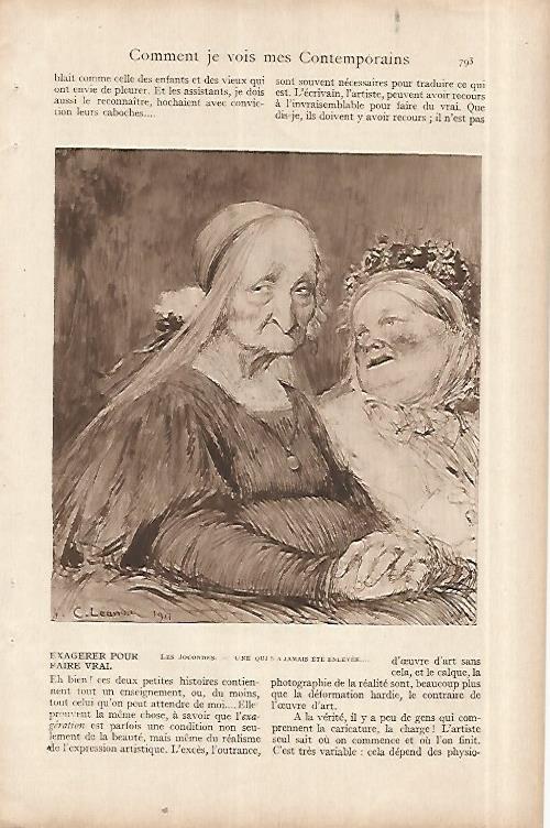 LAMINA 8520: Dibujo de Ch. Leandre de 1911