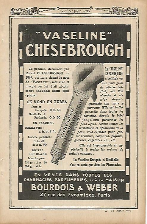 LAMINA 8541: Publicidad de vaselina Chesebrough