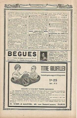 LAMINA 8543: Publicidad de Titre Goldfilled