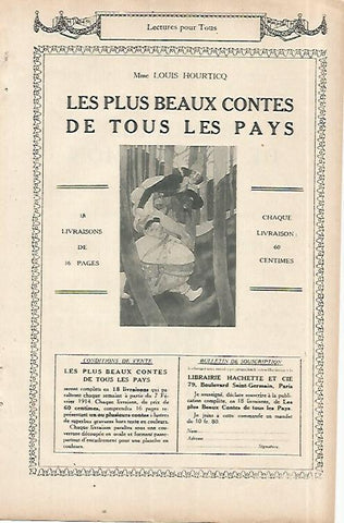 LAMINA 8546: Publicidad de Les plus beaux contes de tous les pays