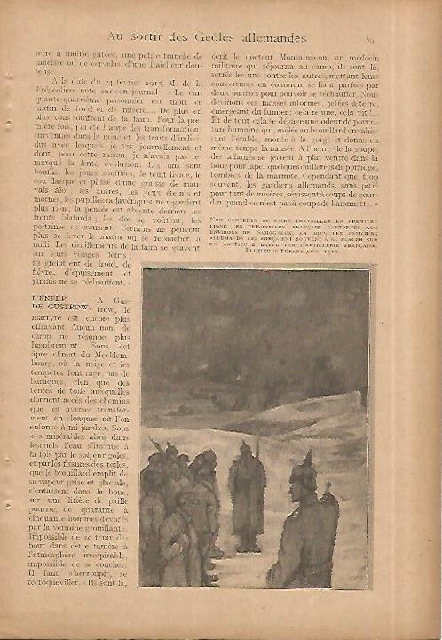 LAMINA 8571: Dibujo para Au sortir des Geoles Allemandes