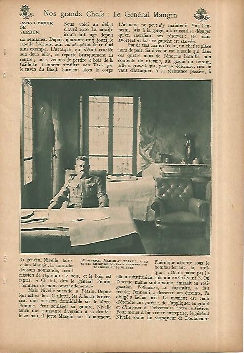 LAMINA 8579: El general Mangin en su despacho