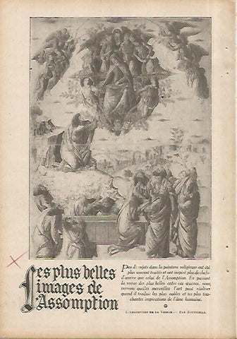 LAMINA 8591: La Asuncion de la Virgen por Botticelli