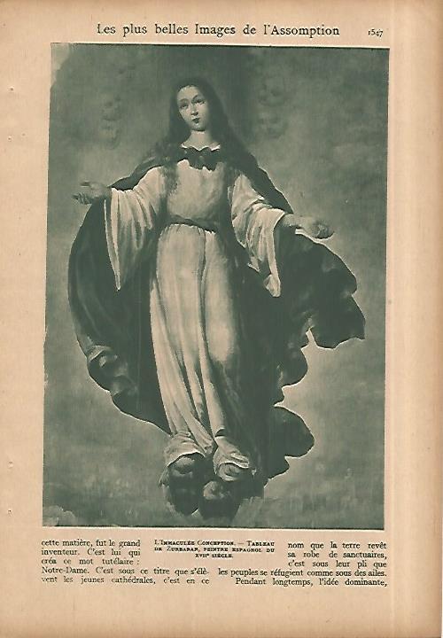 LAMINA 8594: La Immaculada Concepcion por Zurbaran