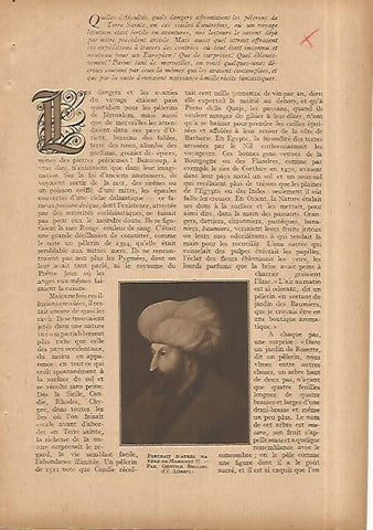 LAMINA 8615: Retrato de Mahomet II por Gentile Bellini