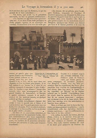 LAMINA 8617: Recepcion del embajador de Venecia en El Cairo por Bellini