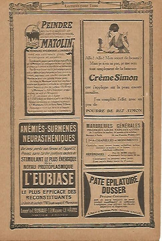 LAMINA 8634: Publicidad de Peindre Matolin