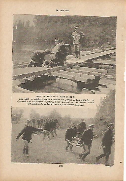 LAMINA 8657: Construccion de un puente por militares