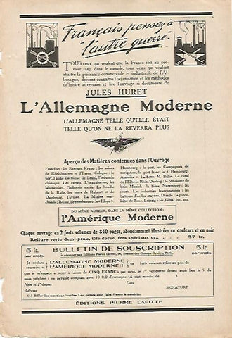 LAMINA 8692: Publicidad de l Allemagne Moderne de Jules Huret