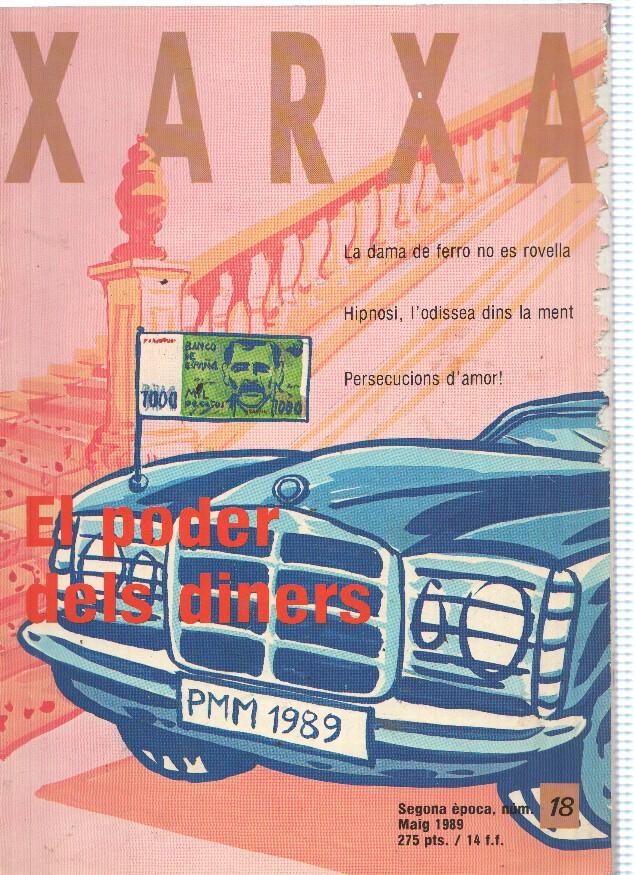 Xarxa segona epoca numero 18, mayo 1989 (lado laterial cubierta como mordisqueado por algun animal casero)