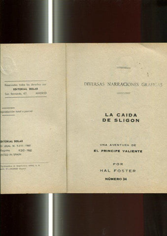 serie Sepia: El Principe Valiente numero 34: La caida de Sligon