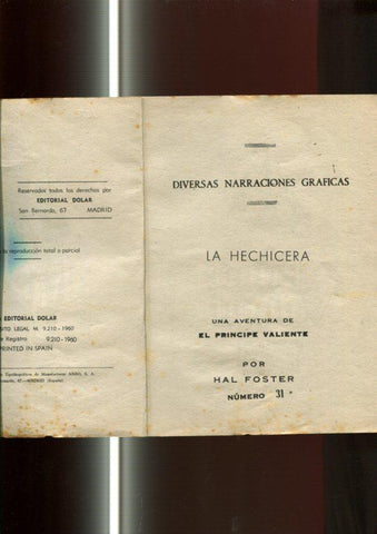 serie Sepia: El Principe Valiente numero 31: La hechicera