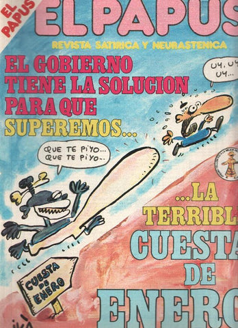 Revista: EL PAPUS, Año IX,  Numero 350: La Terrible cuesta de Enero (31 Enero 1981)
