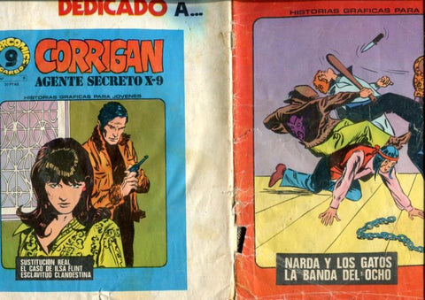 Mandrake el Mago de supercomic Garbo numero 08: (cubierta estropeada lado grapa) - Narda y los gatos-La banda del ocho