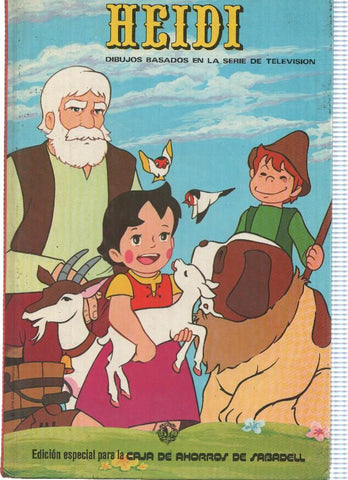 HEIDI: Dibujos basados en la Serie de Television - Juana Spyri (Ediciones Recreativas 1976)