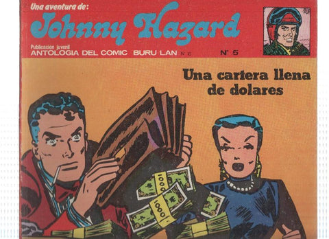 JOHNNY HAZARD, Numero 05: Una cartera llena de dolares - Antologia del Comic (Buru Lan 1973)