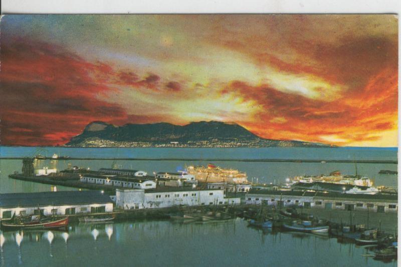 Postal 08101 : Puerto de Algeciras con el peñon 