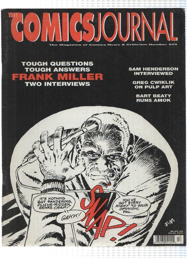 THE COMICS JOURNAL MAGAZINE, Numero 209: FRANK MILLER (Fantagraphics 1998)