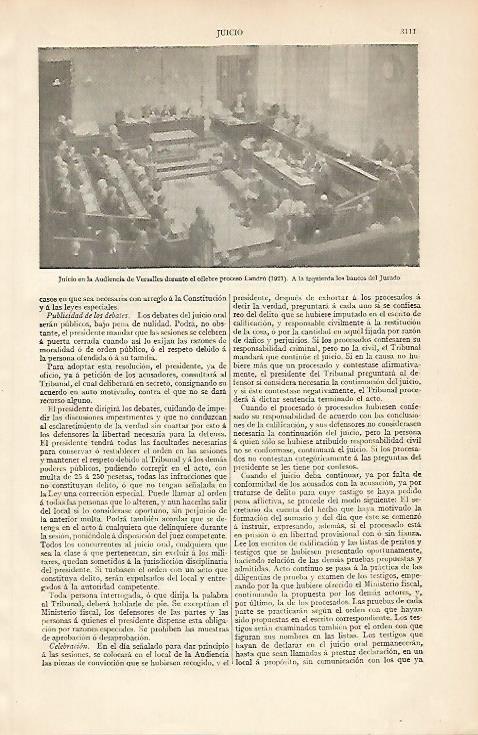 LAMINA ESPASA 6304: Juicio Landru en la Audiencia de Versalles en 1921