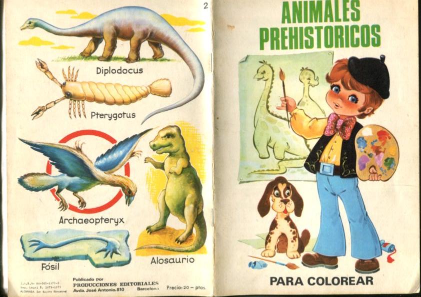 Cuento para colorear: Animales prehistoricos